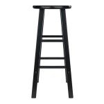 Winsome 2-Piece Modern Black Bar Stool Set