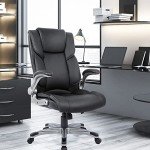Ergonomic Leather Office Chair with Adjustable Armrests