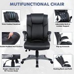 Ergonomic Leather Office Chair with Adjustable Armrests
