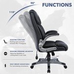 Ergonomic Leather Office Chair with Adjustable Armrests