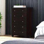 Vito Collection 5-Drawer Dresser in Chocolate