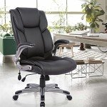 Ergonomic Leather Office Chair with Adjustable Armrests