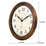 Kesin 14-Inch Silent Wood Wall Clock
