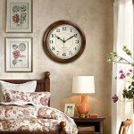 Kesin 14-Inch Silent Wood Wall Clock