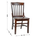 Elegant Mahogany Wood Dining Chair for Schools