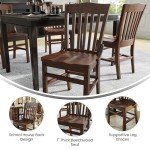 Elegant Mahogany Wood Dining Chair for Schools