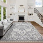 Soft Washable 8x10 Vintage Area Rug for Home
