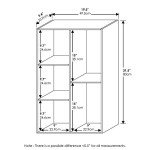 Furinno Luder 5-Cube Storage Bookcase, White