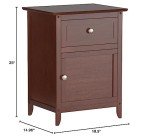 Winsome Wood Eugene Walnut Accent Table