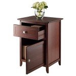 Winsome Wood Eugene Walnut Accent Table