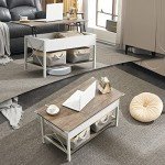 VINGLI 91.4cm Lift-Top Coffee Table, Dark Walnut
