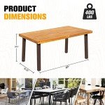 Flamaker Acacia Wood Dining Table for 6