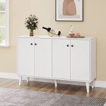 White 4-Door Sideboard Buffet Storage Cabinet