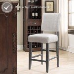 Set of 2 Upholstered Counter Height Stools