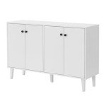 White 4-Door Sideboard Buffet Storage Cabinet