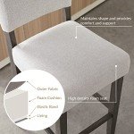 Set of 2 Upholstered Counter Height Stools