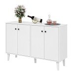 White 4-Door Sideboard Buffet Storage Cabinet