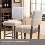 Set of 2 Upholstered Counter Height Stools