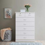 HODEDAH 7-Drawer Wood Dresser for Bedroom