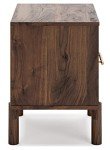Calverson Modern Dark Brown 1 Drawer Nightstand