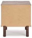 Calverson Modern Dark Brown 1 Drawer Nightstand