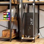 Rustic Brown 47" Computer Desk with USB Ports