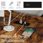 Rustic Brown 47" Computer Desk with USB Ports