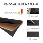 2-Tier Black Wood Coffee Table with Storage Shelf