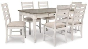 Skempton Farmhouse Rectangular Dining Table with Storage