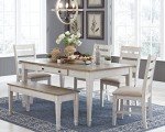 Skempton Farmhouse Rectangular Dining Table with Storage