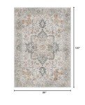 Light Taupe Brown Vintage 8x10 Area Rug