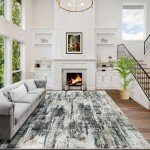 Large Washable 8x10 Modern Abstract Area Rug
