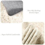 Soalmost 8x10 Washable Vintage Beige Area Rug