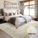 Soalmost 8x10 Washable Vintage Beige Area Rug