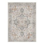Light Taupe Brown Vintage 8x10 Area Rug