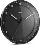 Braun Classic Silent Sweep Wall Clock - Black 30cm