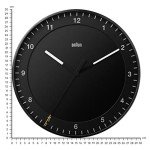 Braun Classic Silent Sweep Wall Clock - Black 30cm