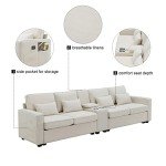 Modern Upholstered Sectional Sofa with Cup Holders