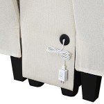 Modern Upholstered Sectional Sofa with Cup Holders