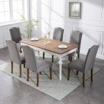 Set of 4 Smoky Grey Upholstered Dining Chairs