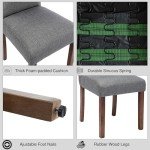 Set of 4 Smoky Grey Upholstered Dining Chairs