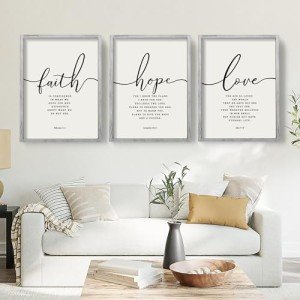 Set of 3 Farmhouse Bible Verse Wall Art