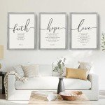 Set of 3 Farmhouse Bible Verse Wall Art