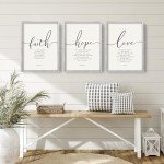 Set of 3 Farmhouse Bible Verse Wall Art