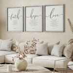 Set of 3 Farmhouse Bible Verse Wall Art