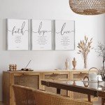 Set of 3 Farmhouse Bible Verse Wall Art