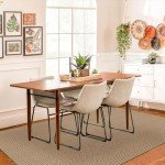 Boho Washable Area Rug 6x9 ft Tan