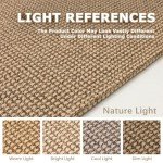 Boho Washable Area Rug 6x9 ft Tan