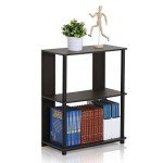 Furinno JAYA 3-Tier Walnut Bookcase and Display Rack