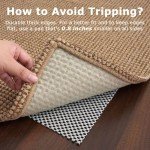 Boho Washable Area Rug 6x9 ft Tan